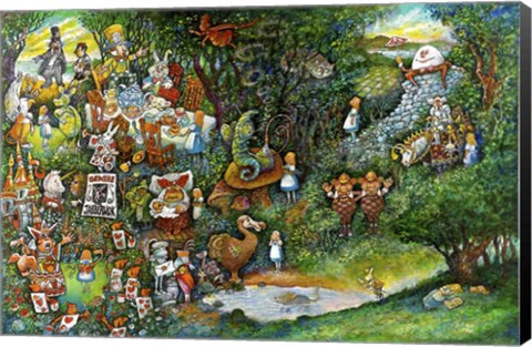 Framed Alice in Wonderland Print