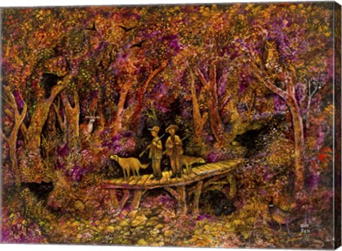 Framed Bear Hunters Print