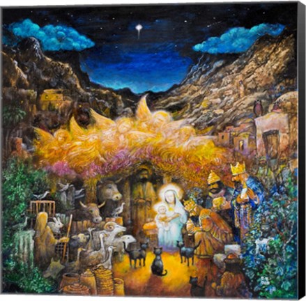 Framed Nativity Print