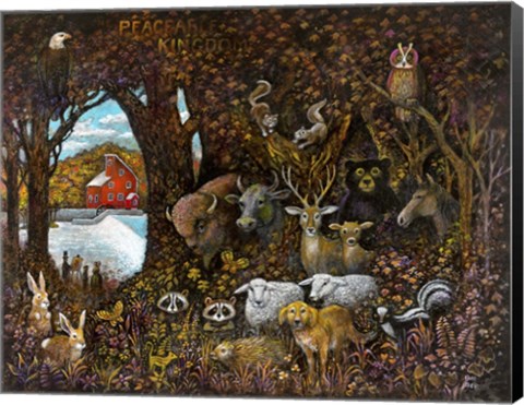 Framed Peaceable Kingdom Print