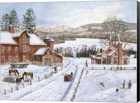 Framed Hidden Lake Farm Print