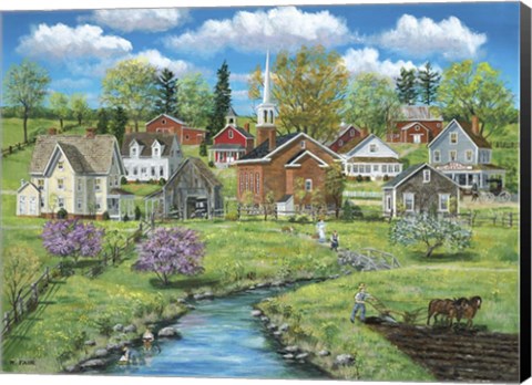 Framed Crab Apple Creek Print