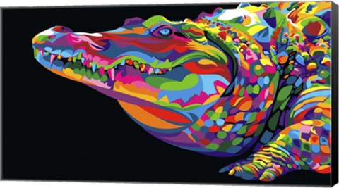 Framed Crocodile Smile Print