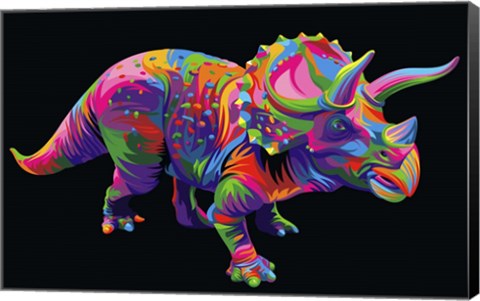 Framed Triceratops Print