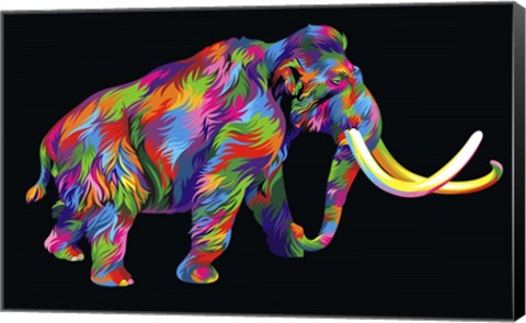 Framed Wooly Mammoth Print