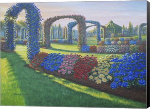 Framed Elizabeth Park Morning - Blues Print