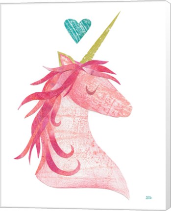 Framed Unicorn Magic I Heart Print