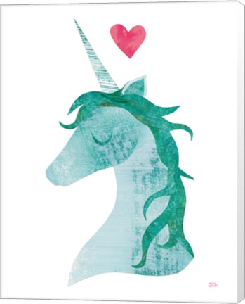 Framed Unicorn Magic II Heart Print