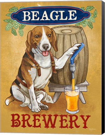Framed Beer Dogs IV Print