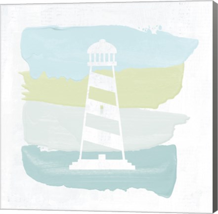 Framed Seaside Swatch Lighthouse Print