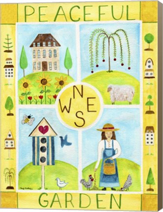 Framed Peaceful Garden Print