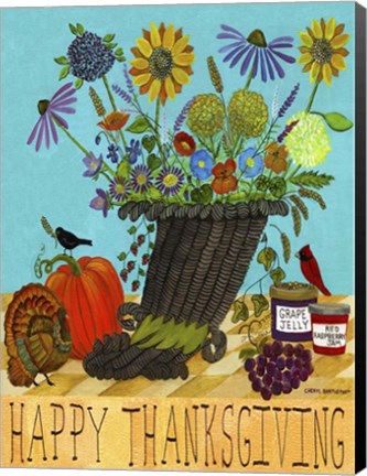 Framed Happy Thanksgiving Print