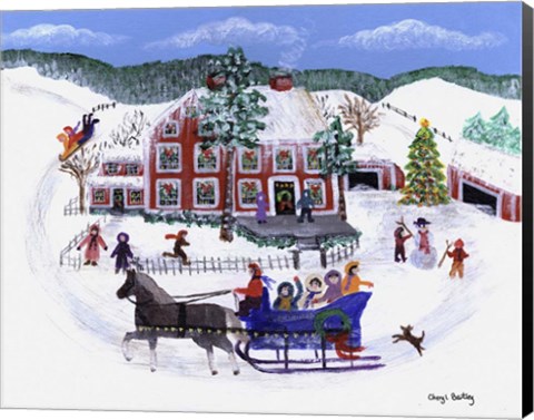 Framed Bring Out The Sleigh Print