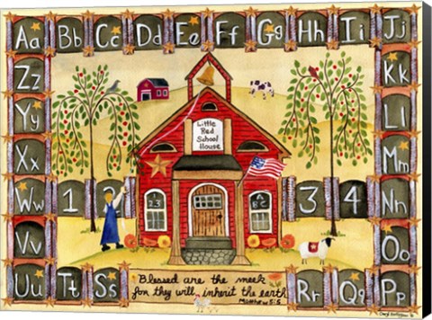 Framed Little Red School House Print