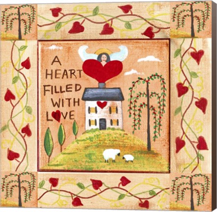 Framed Heart Filled With Love 1 Print