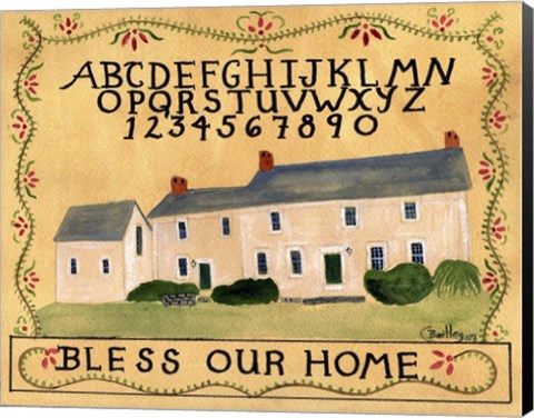 Framed Bless Our Home Abc Print
