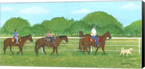Framed Country Horse Back Riding Print