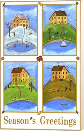Framed Four Seasons Greetings Print