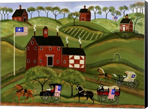 Framed 4th July Country Parade Print