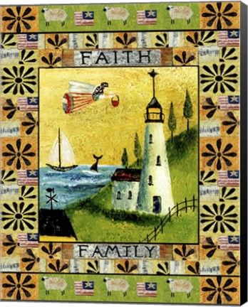 Framed Angel American Faith Family Print