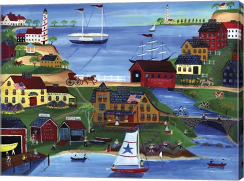 Framed Fishermans Cove Print