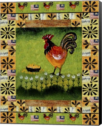 Framed American Cock A Doddle Do! Print
