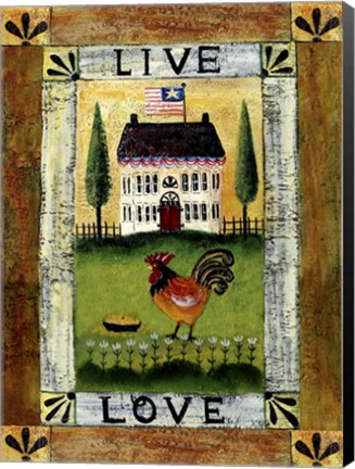 Framed Live &amp; Love Print