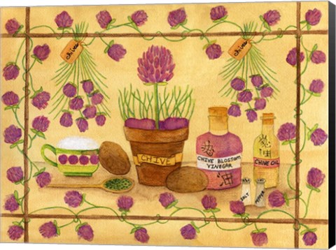 Framed Chives Print