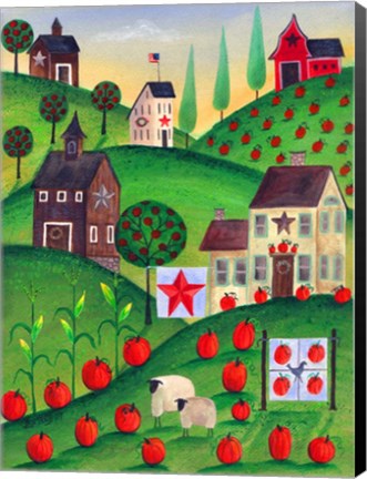 Framed Pumpkin Hill Farm Print