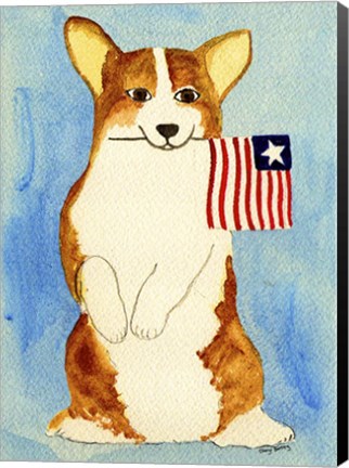 Framed American Puppy Print