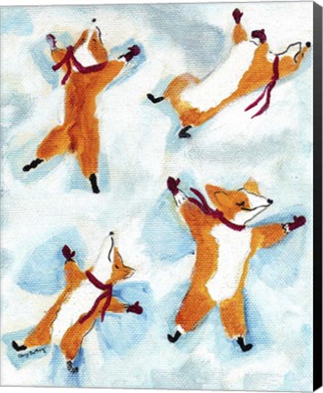 Framed Snow Angel Dogs Print