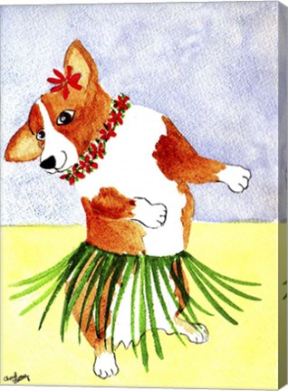 Framed Hola Dog Dance Print