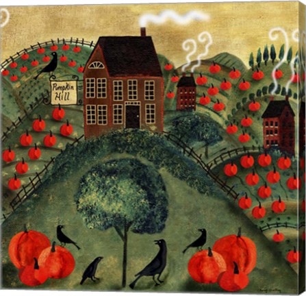 Framed Pumpkin Crow Farm Print