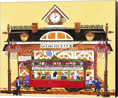 Framed Winchester Train Station Print