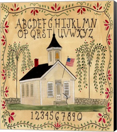 Framed American School House Print