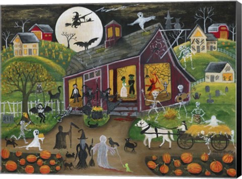 Framed Ho Down Barn Dance Halloween Print