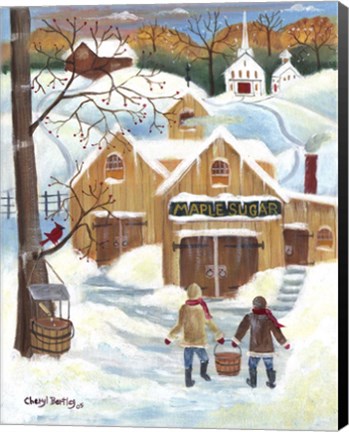 Framed Maple Sugar Barn Print