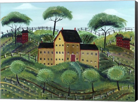 Framed Old Family Country Home Print