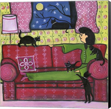 Framed Playtime with Kittens Print