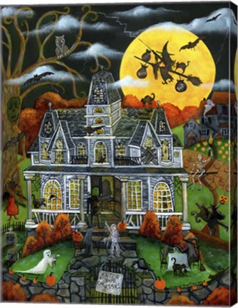 Framed Halloween Potions Tricks and Treats Print
