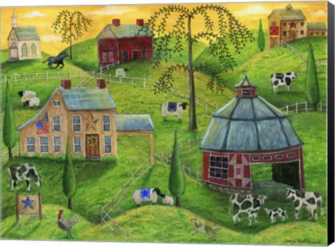 Framed Country Farms Print