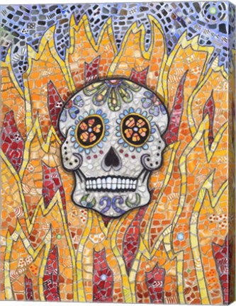 Framed Burning Skull Print