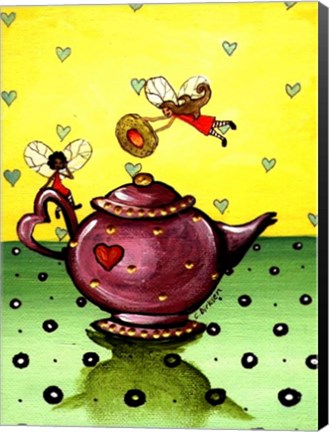 Framed Fairy Teapot Print