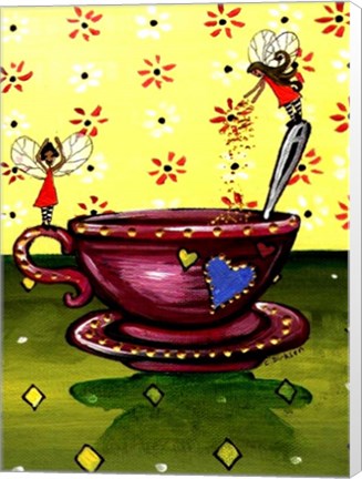 Framed Teacup Fairies Print