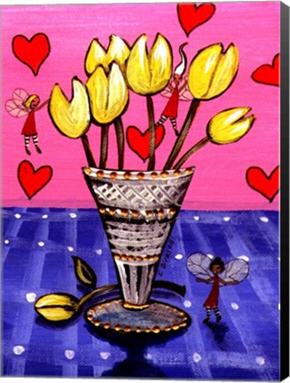 Framed Tulip Fairies Print