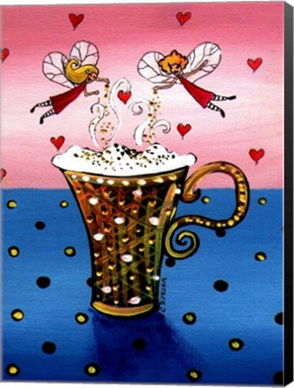 Framed Cappuccino Fairies Print