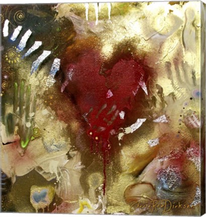 Framed Abstract Heart Print
