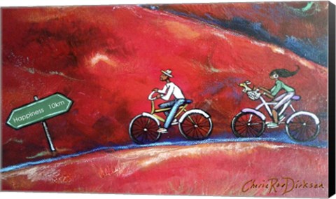 Framed Happiness Around the Bend Print