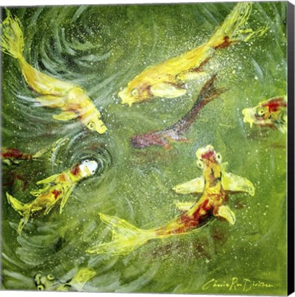 Framed Koi Fish Pond Print