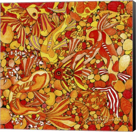 Framed Orange Fish Print